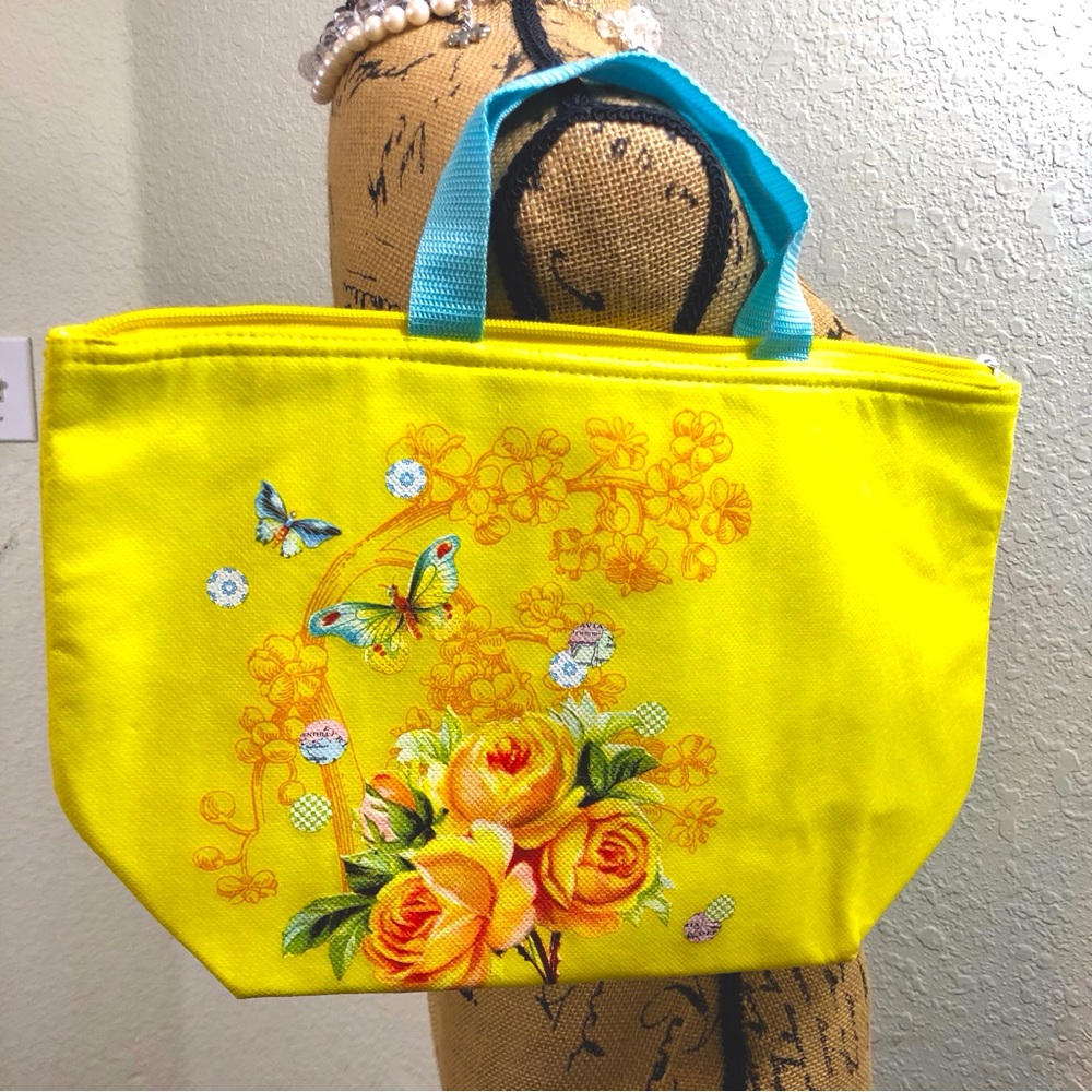 Insulated Yellow Butterfly Bag
